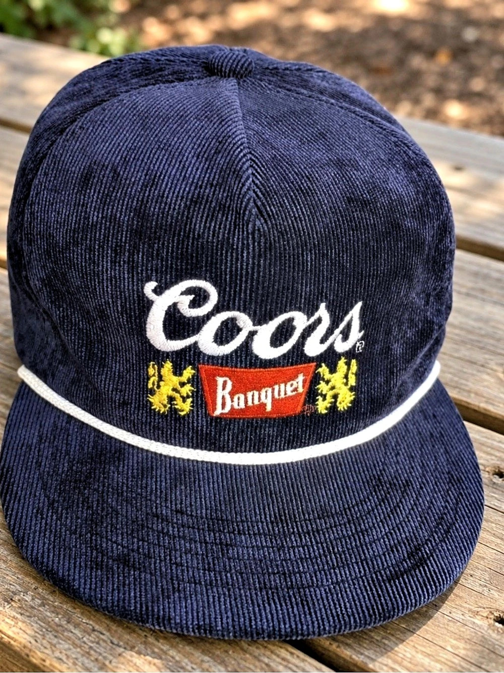 Coors Banquet Corduroy Rope Hat Blue & White